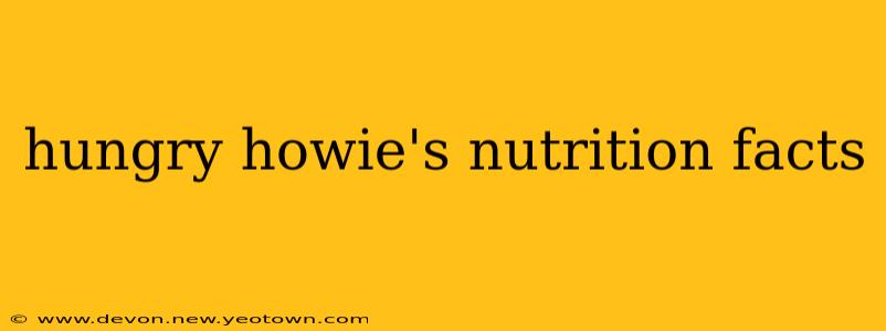 hungry howie's nutrition facts