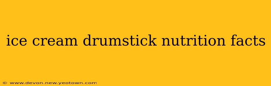 ice cream drumstick nutrition facts