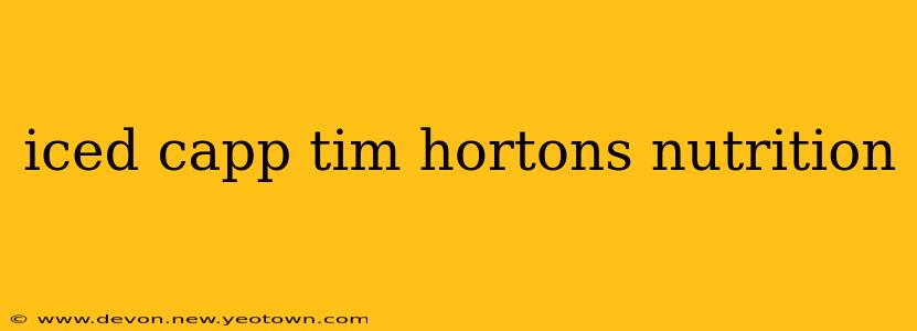 iced capp tim hortons nutrition