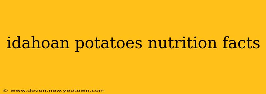 idahoan potatoes nutrition facts