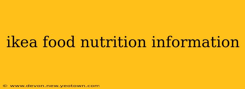 ikea food nutrition information