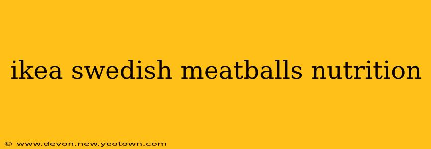 ikea swedish meatballs nutrition