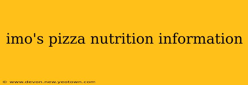 imo's pizza nutrition information