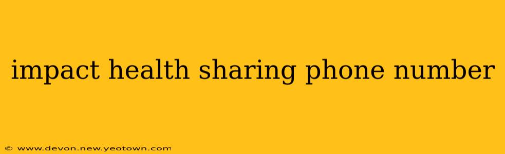 impact health sharing phone number