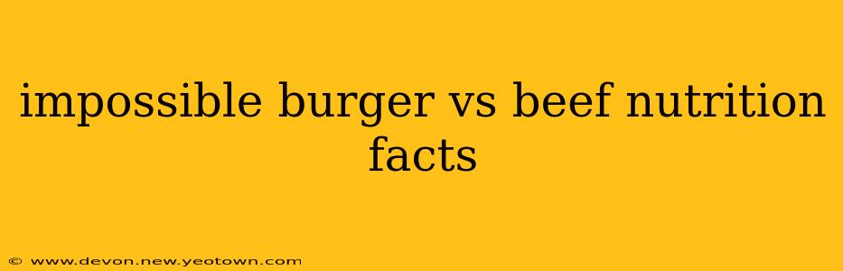 impossible burger vs beef nutrition facts