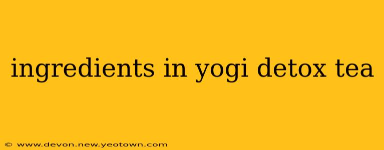ingredients in yogi detox tea