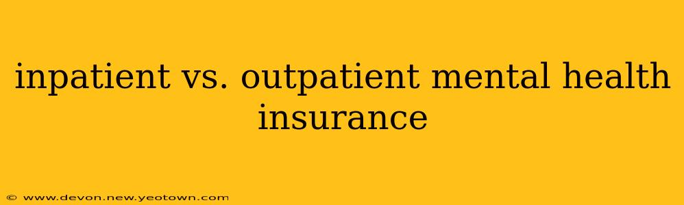 inpatient vs. outpatient mental health insurance