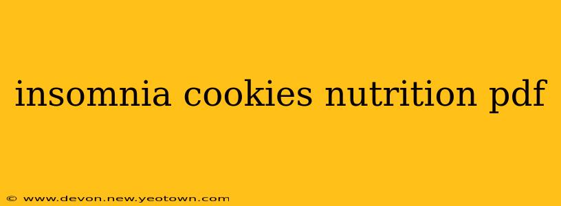 insomnia cookies nutrition pdf