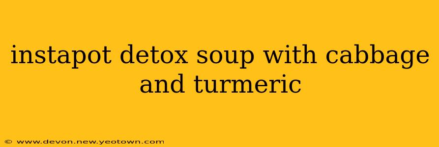 instapot detox soup with cabbage and turmeric