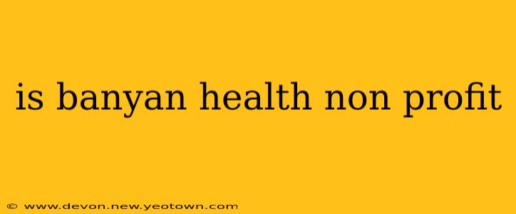 is banyan health non profit