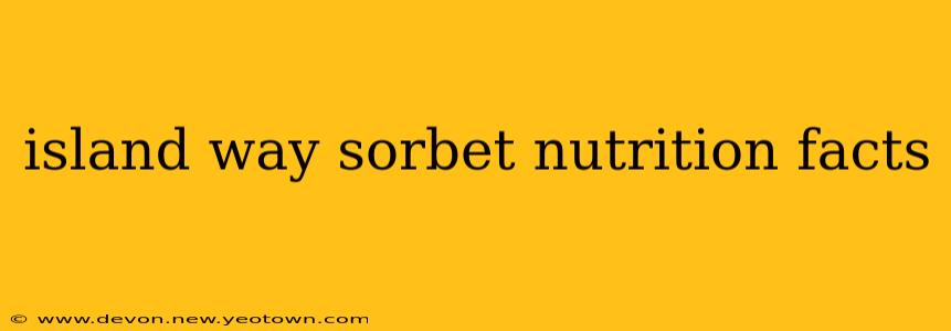 island way sorbet nutrition facts