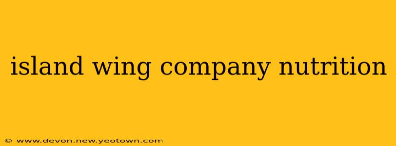 island wing company nutrition