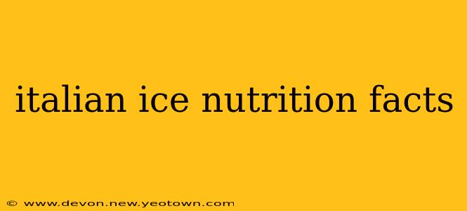 italian ice nutrition facts