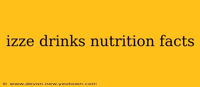 izze drinks nutrition facts