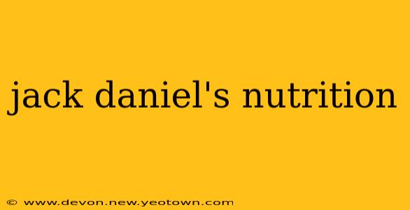 jack daniel's nutrition