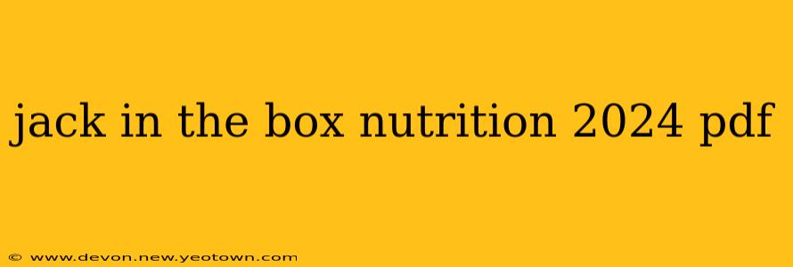 jack in the box nutrition 2024 pdf