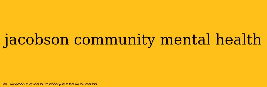 jacobson community mental health