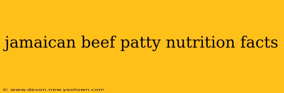 jamaican beef patty nutrition facts