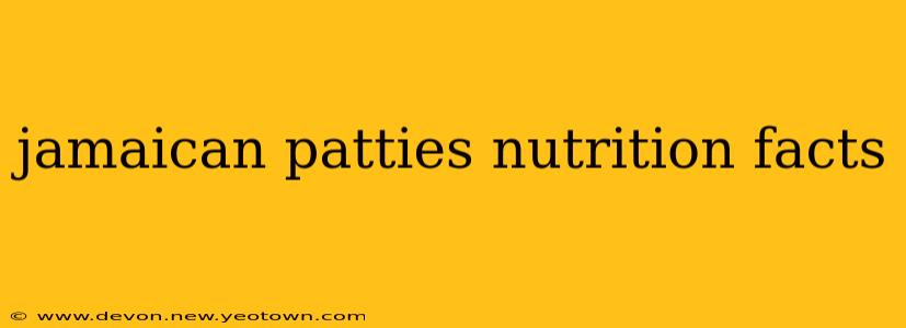 jamaican patties nutrition facts