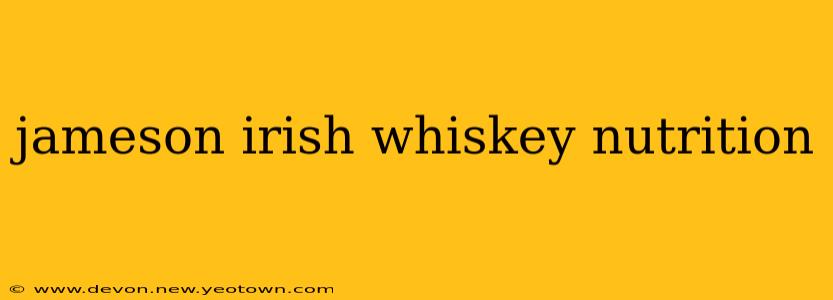 jameson irish whiskey nutrition