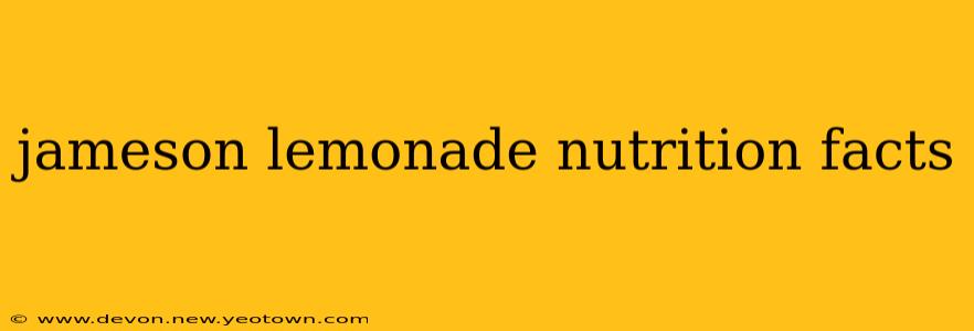 jameson lemonade nutrition facts