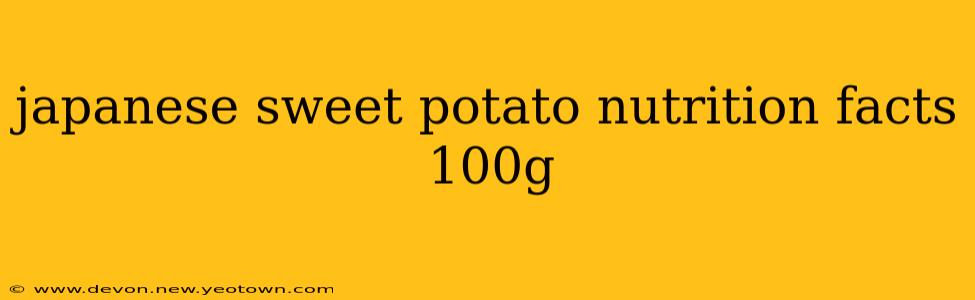 japanese sweet potato nutrition facts 100g