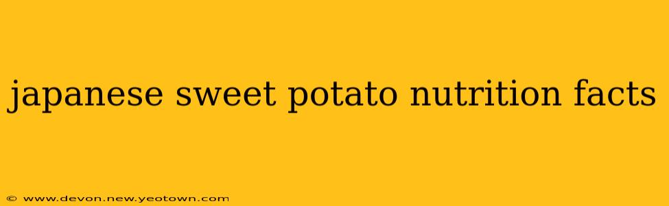 japanese sweet potato nutrition facts