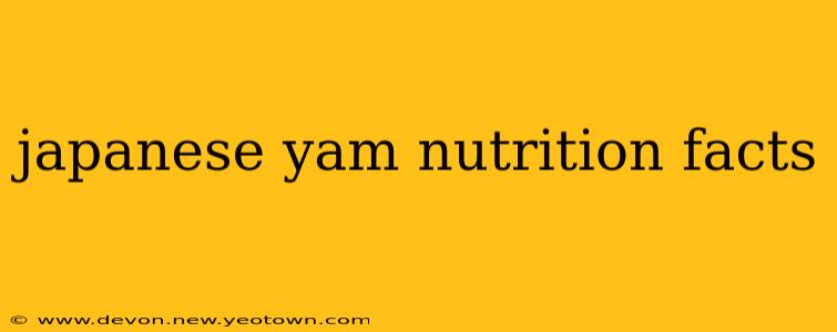 japanese yam nutrition facts