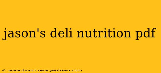 jason's deli nutrition pdf