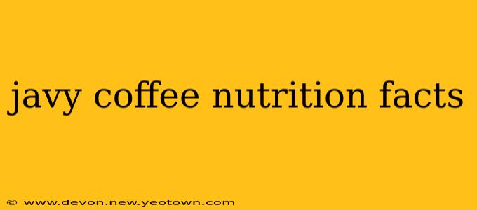 javy coffee nutrition facts