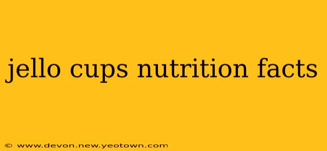 jello cups nutrition facts