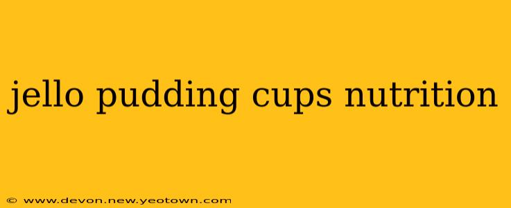 jello pudding cups nutrition
