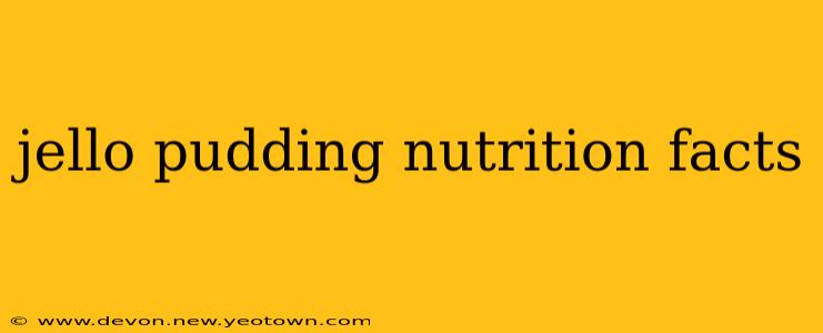 jello pudding nutrition facts