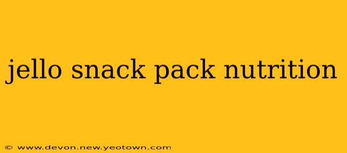 jello snack pack nutrition