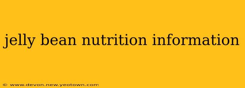 jelly bean nutrition information