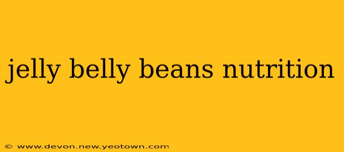 jelly belly beans nutrition