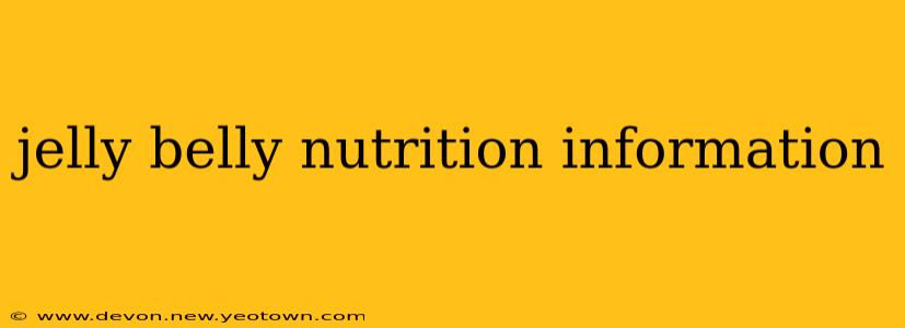 jelly belly nutrition information