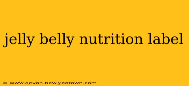 jelly belly nutrition label