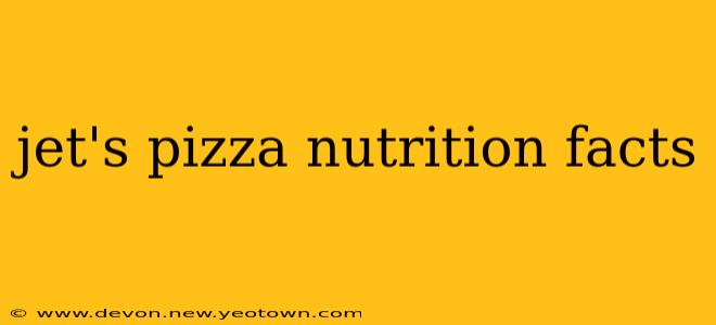 jet's pizza nutrition facts
