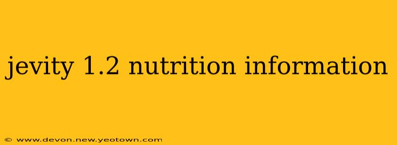 jevity 1.2 nutrition information