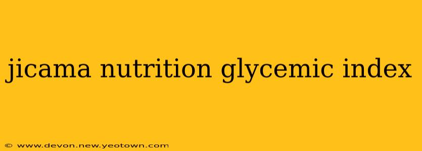 jicama nutrition glycemic index