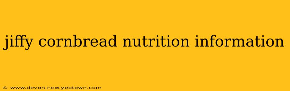 jiffy cornbread nutrition information