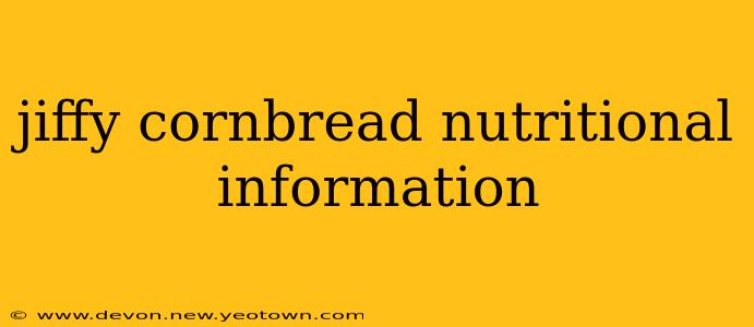 jiffy cornbread nutritional information