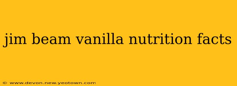 jim beam vanilla nutrition facts