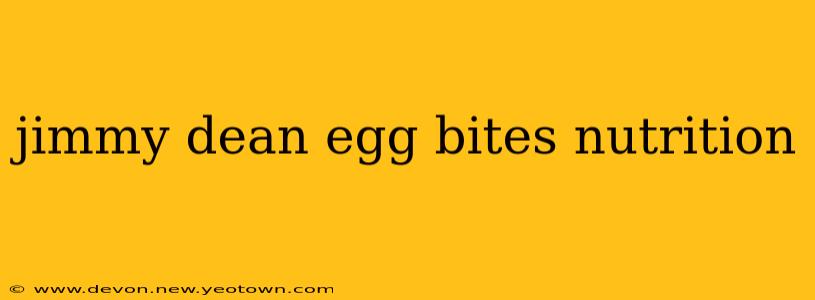 jimmy dean egg bites nutrition