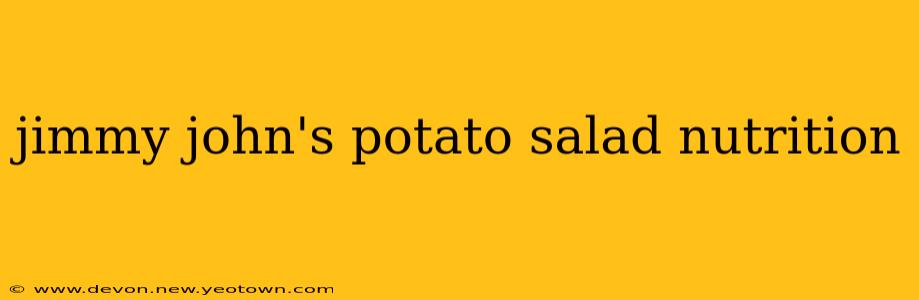 jimmy john's potato salad nutrition