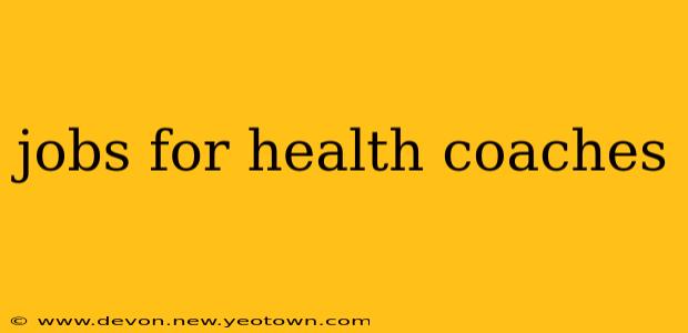 jobs for health coaches