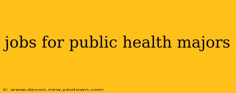 jobs for public health majors