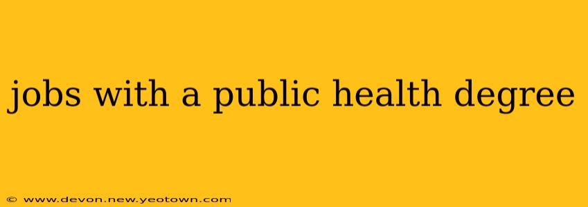 jobs with a public health degree