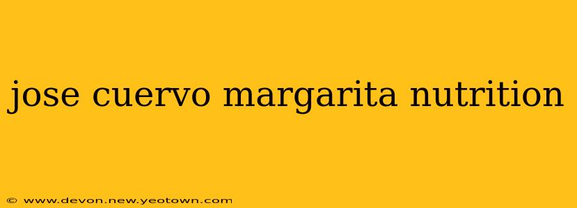 jose cuervo margarita nutrition